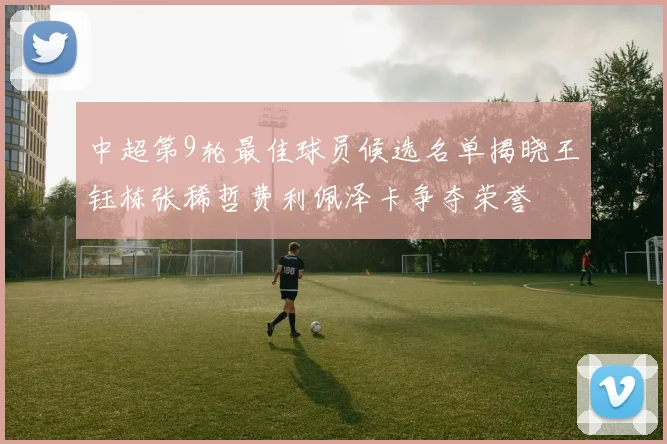 中超第9轮最佳球员候选名单揭晓王钰栋张稀哲费利佩泽卡争夺荣誉